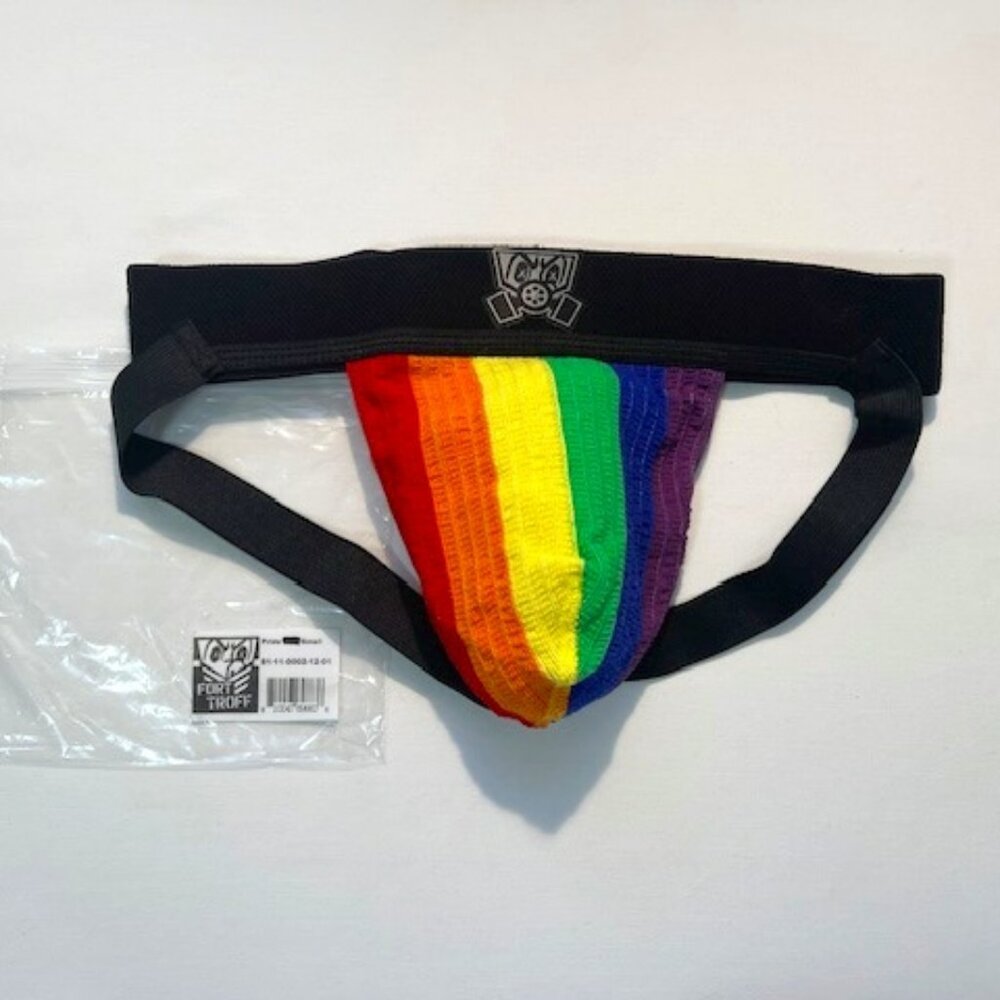 FORT TROFF Size "S" PRIDE MVP Athletic Supporter- Black/Gray/White - Jock